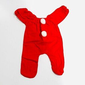 Vintage 80s Preemie Baby Doll Red & White Clown Outfit